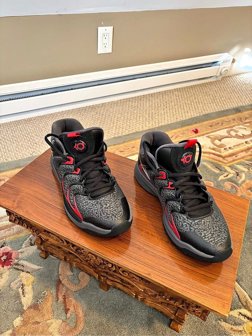 Nike KD 17 Late Night Basketball Shoes Black & Red US 9